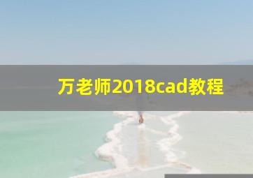 万老师2018cad教程