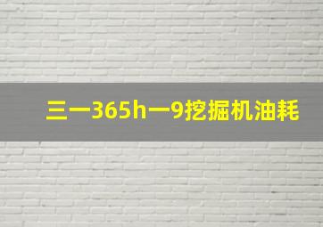 三一365h一9挖掘机油耗