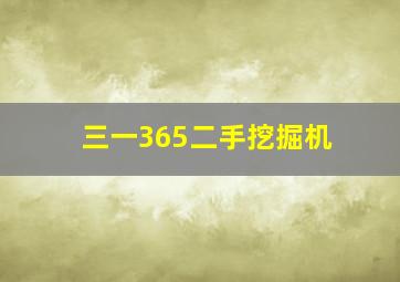 三一365二手挖掘机