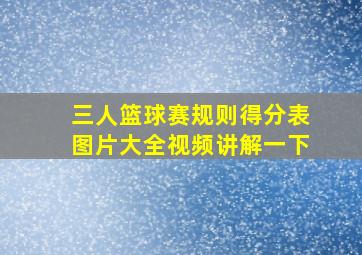 三人篮球赛规则得分表图片大全视频讲解一下