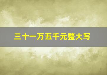 三十一万五千元整大写