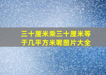 三十厘米乘三十厘米等于几平方米呢图片大全