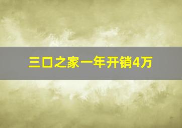 三口之家一年开销4万