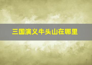 三国演义牛头山在哪里