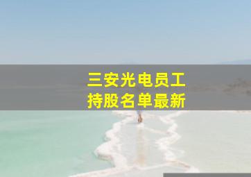 三安光电员工持股名单最新