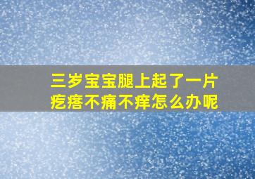 三岁宝宝腿上起了一片疙瘩不痛不痒怎么办呢