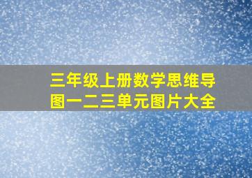 三年级上册数学思维导图一二三单元图片大全