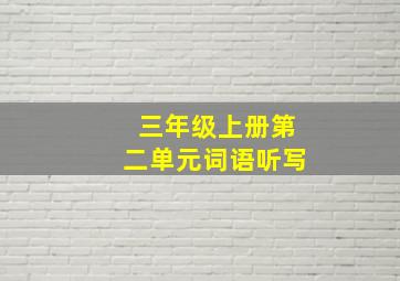 三年级上册第二单元词语听写