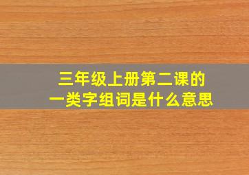 三年级上册第二课的一类字组词是什么意思