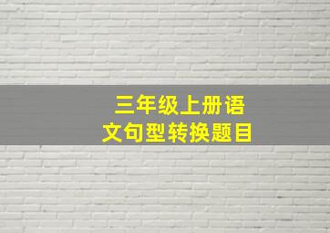 三年级上册语文句型转换题目