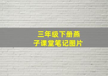 三年级下册燕子课堂笔记图片