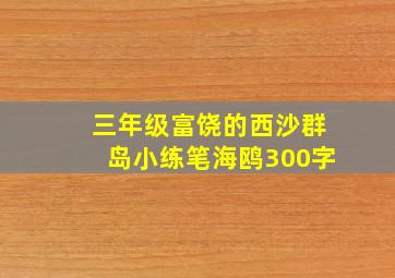 三年级富饶的西沙群岛小练笔海鸥300字