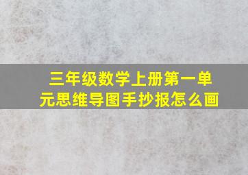 三年级数学上册第一单元思维导图手抄报怎么画