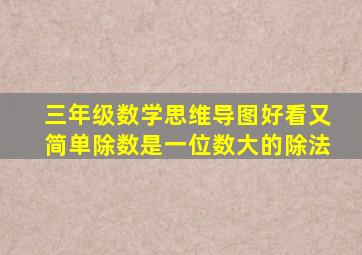 三年级数学思维导图好看又简单除数是一位数大的除法