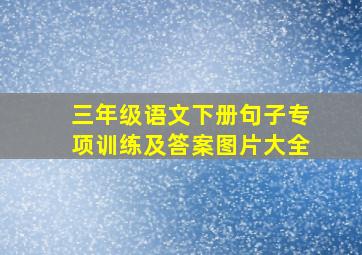 三年级语文下册句子专项训练及答案图片大全