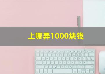 上哪弄1000块钱