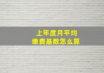 上年度月平均缴费基数怎么算