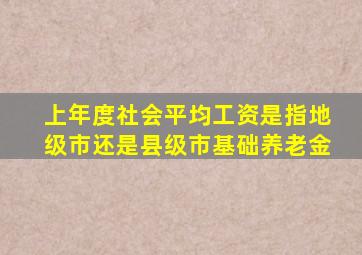 上年度社会平均工资是指地级市还是县级市基础养老金