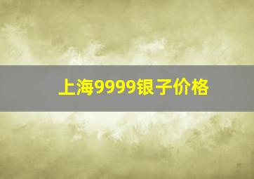 上海9999银子价格