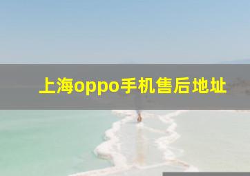 上海oppo手机售后地址