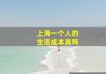 上海一个人的生活成本高吗