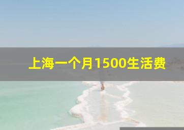 上海一个月1500生活费