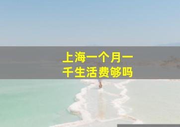 上海一个月一千生活费够吗