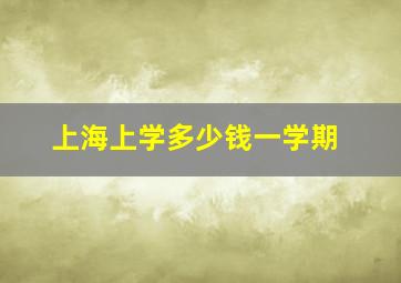 上海上学多少钱一学期