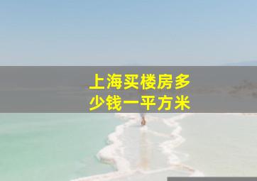 上海买楼房多少钱一平方米