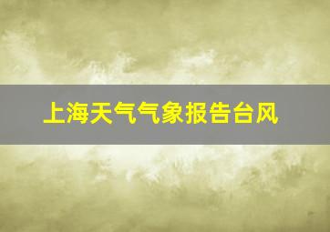 上海天气气象报告台风