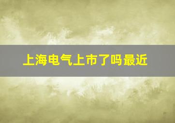 上海电气上市了吗最近