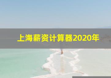 上海薪资计算器2020年