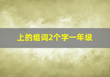 上的组词2个字一年级