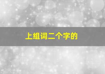 上组词二个字的