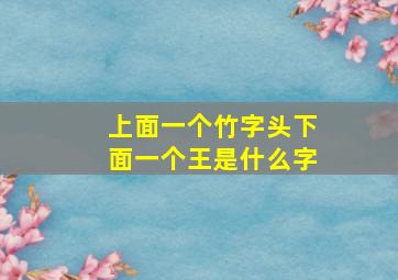 上面一个竹字头下面一个王是什么字