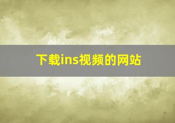 下载ins视频的网站