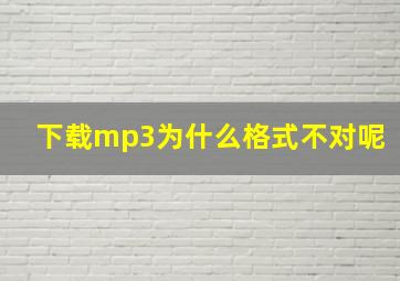 下载mp3为什么格式不对呢