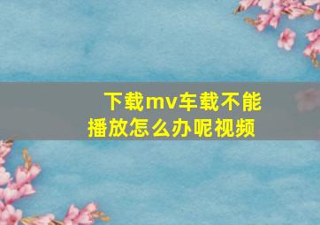 下载mv车载不能播放怎么办呢视频