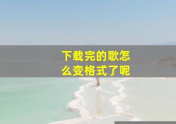 下载完的歌怎么变格式了呢