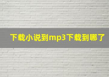 下载小说到mp3下载到哪了