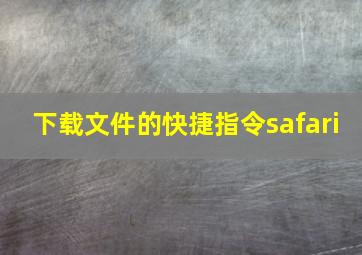 下载文件的快捷指令safari