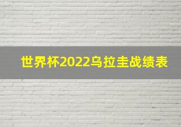 世界杯2022乌拉圭战绩表