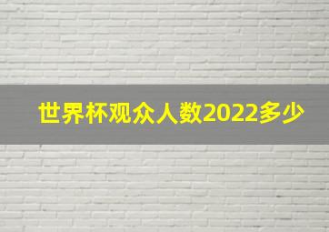 世界杯观众人数2022多少