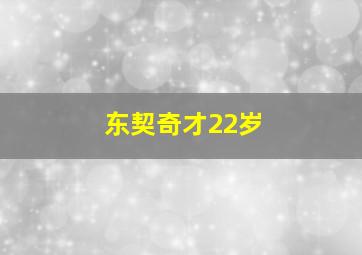 东契奇才22岁