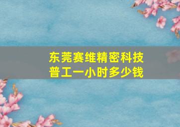 东莞赛维精密科技普工一小时多少钱