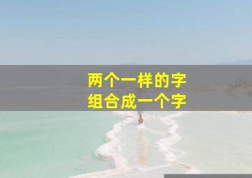 两个一样的字组合成一个字