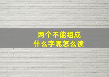 两个不能组成什么字呢怎么读