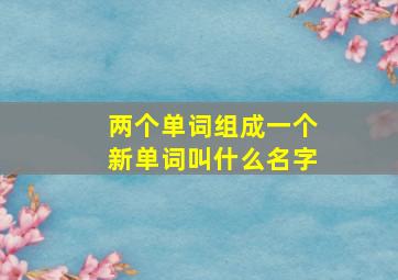 两个单词组成一个新单词叫什么名字