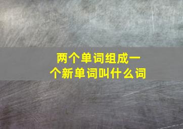 两个单词组成一个新单词叫什么词