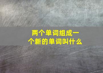 两个单词组成一个新的单词叫什么